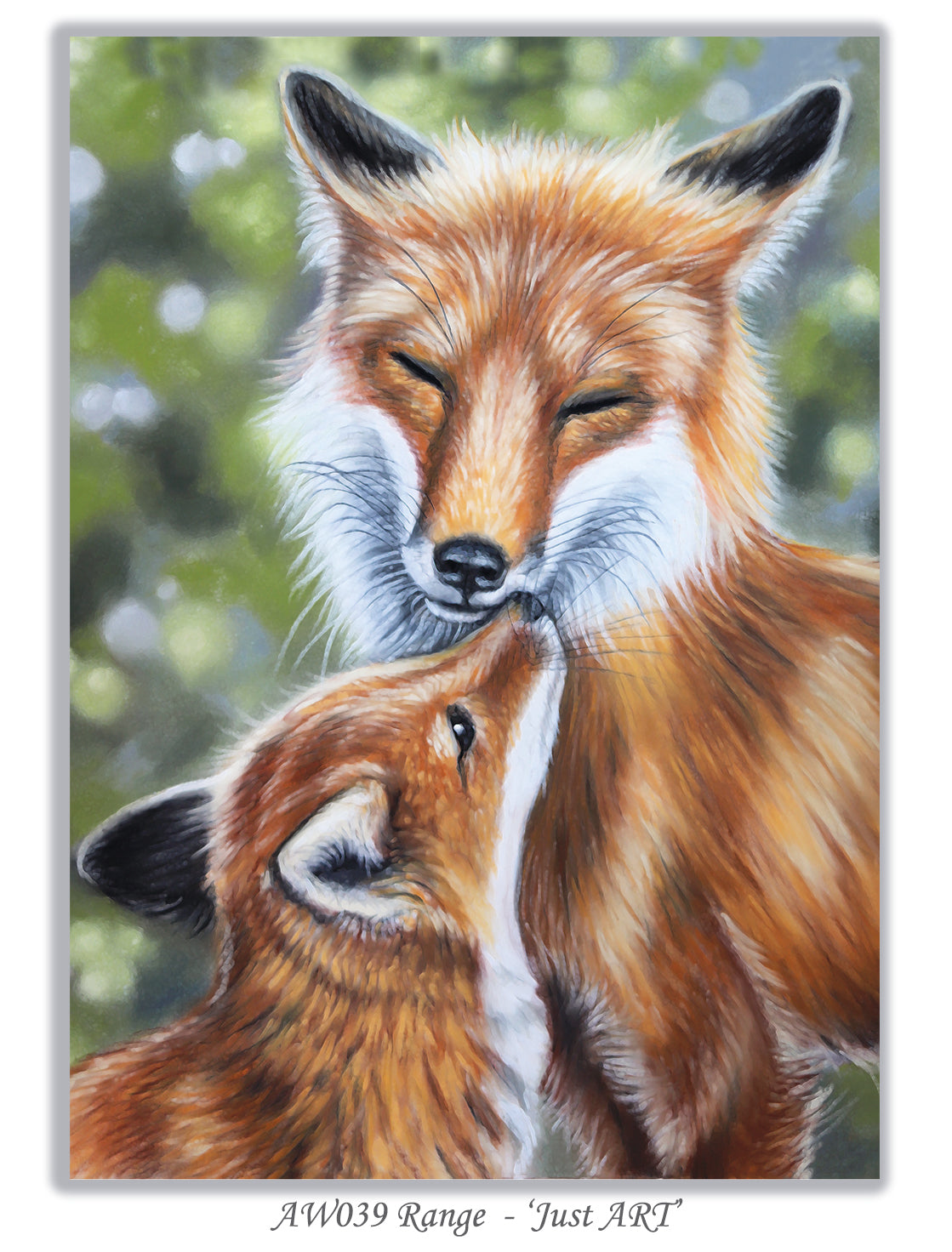 Fox and Her Cub Greeting Card