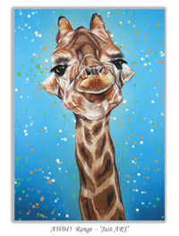 greeting card with a giraffe