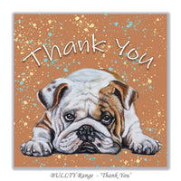 thank you card english bulldog