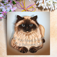 balinese cat greeting card