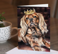 Cavalier King Charles Spaniel greeting card