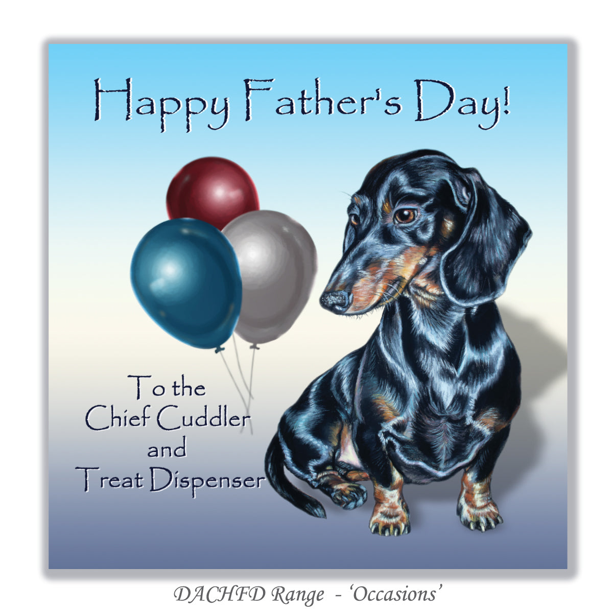 fathers day card with sausage dog