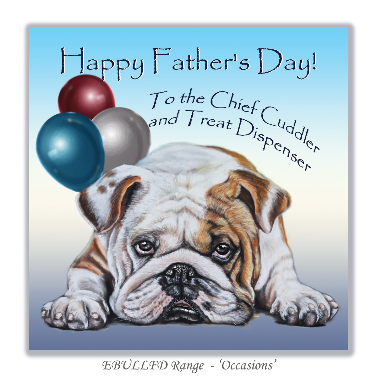 fathers day card bulldog