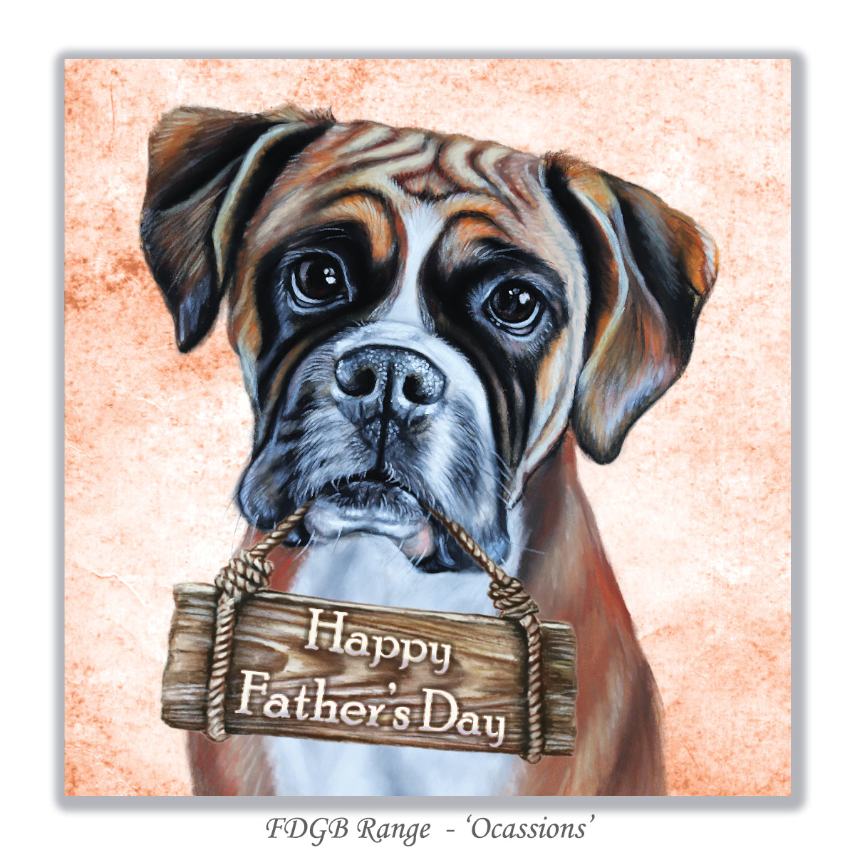 German Boxer Father's Day Card