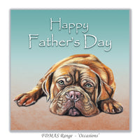 fathers day card mastiff