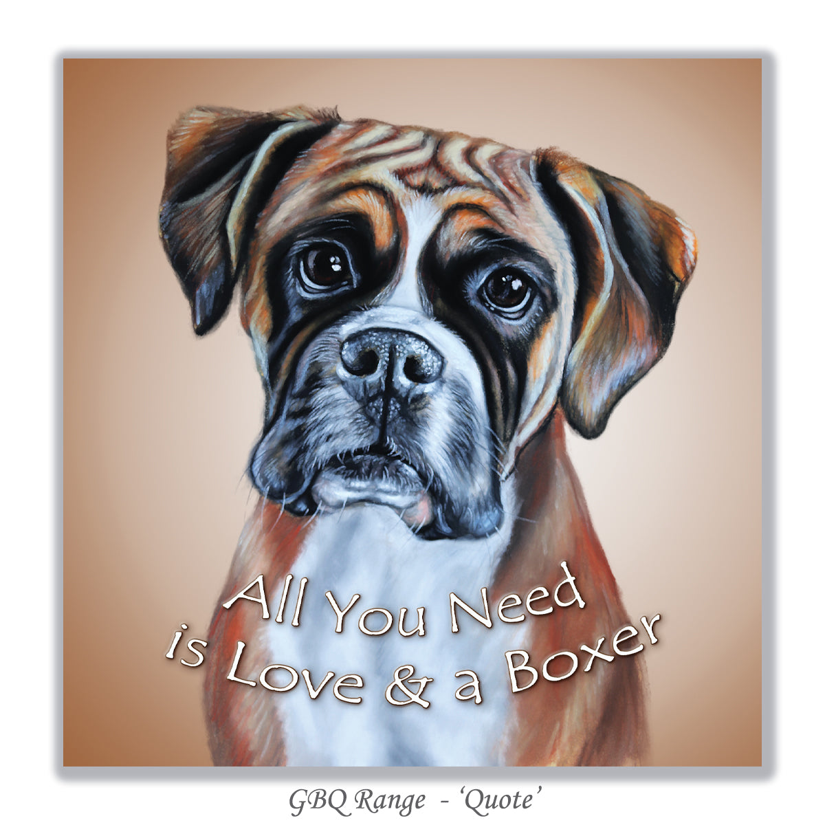 boxer dog greeting card
