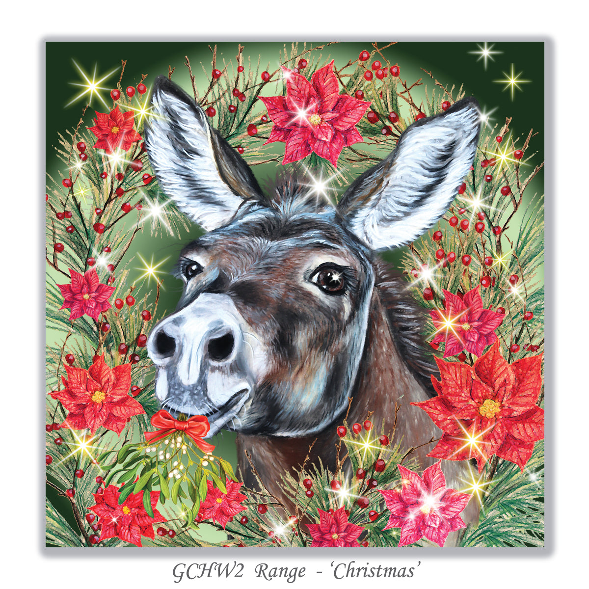 donkey card christmas