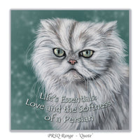greeting card with persian cat