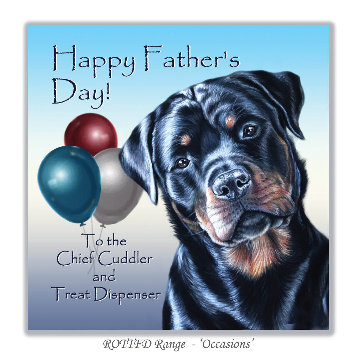fathers day card with rottweiler