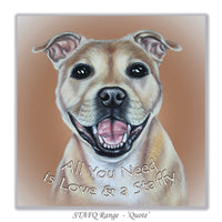 Staffordshire bull terrier card