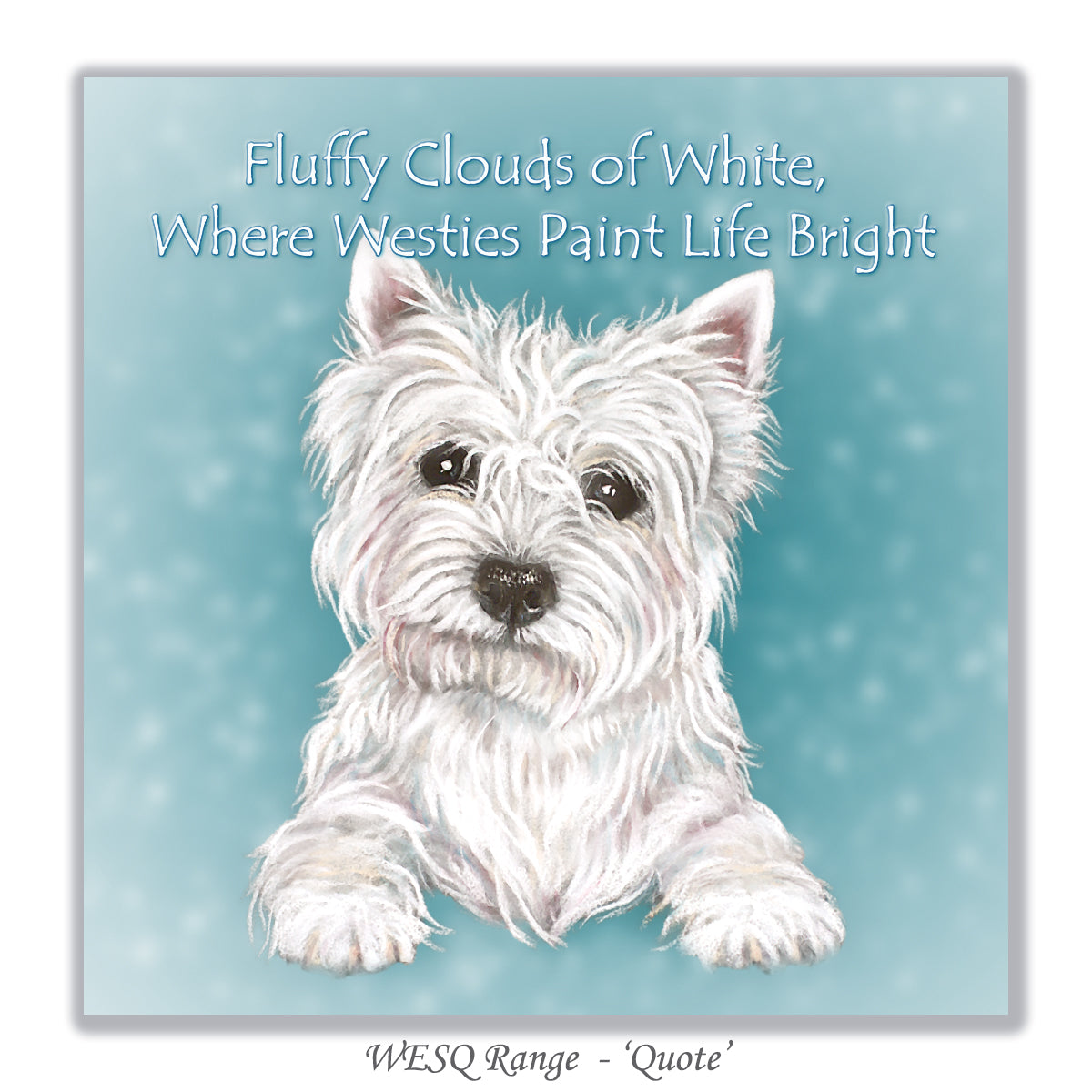 greeting card with westie on