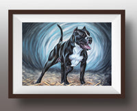 american bulldog wall art