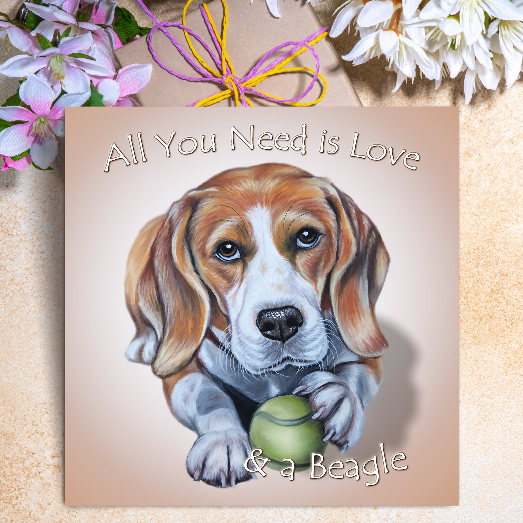 beagle greeting card