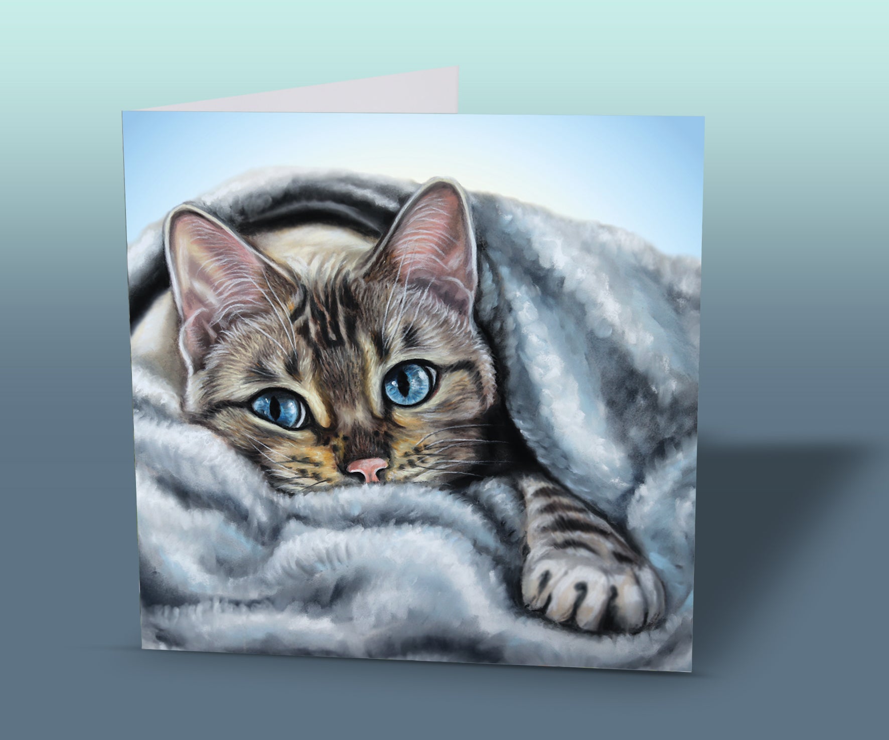 bengal cat greeting card