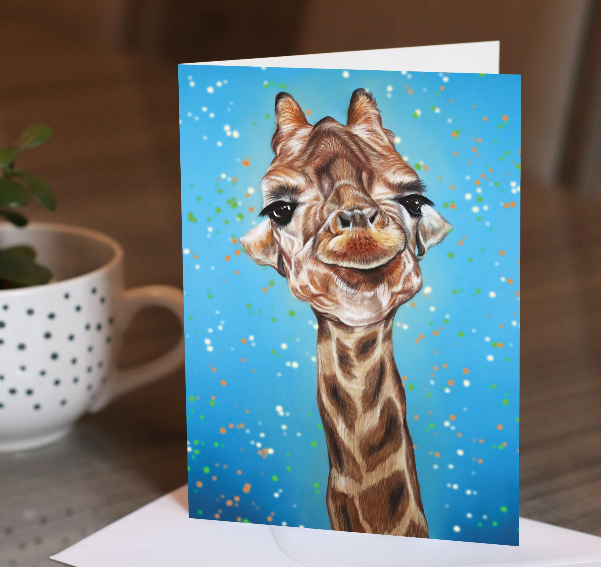 birthday card giraffe