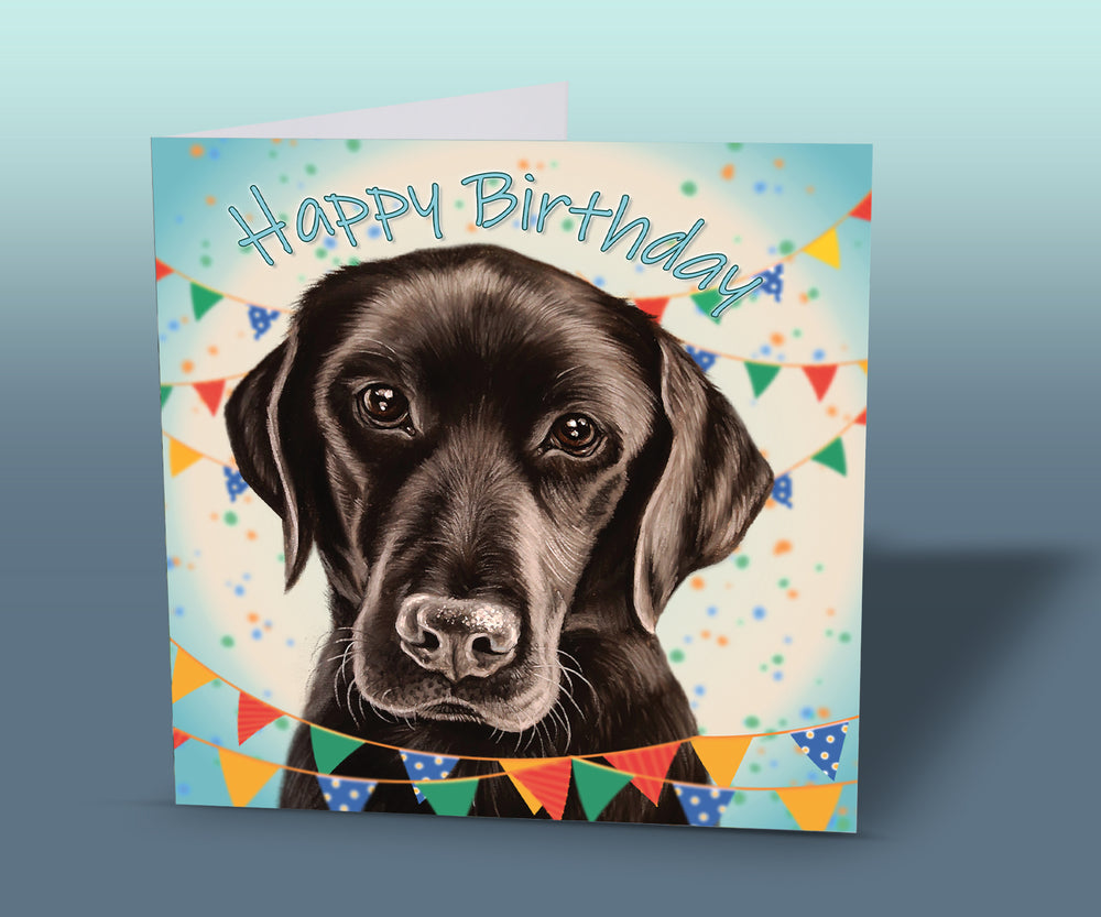 black labrador retriever birthday card