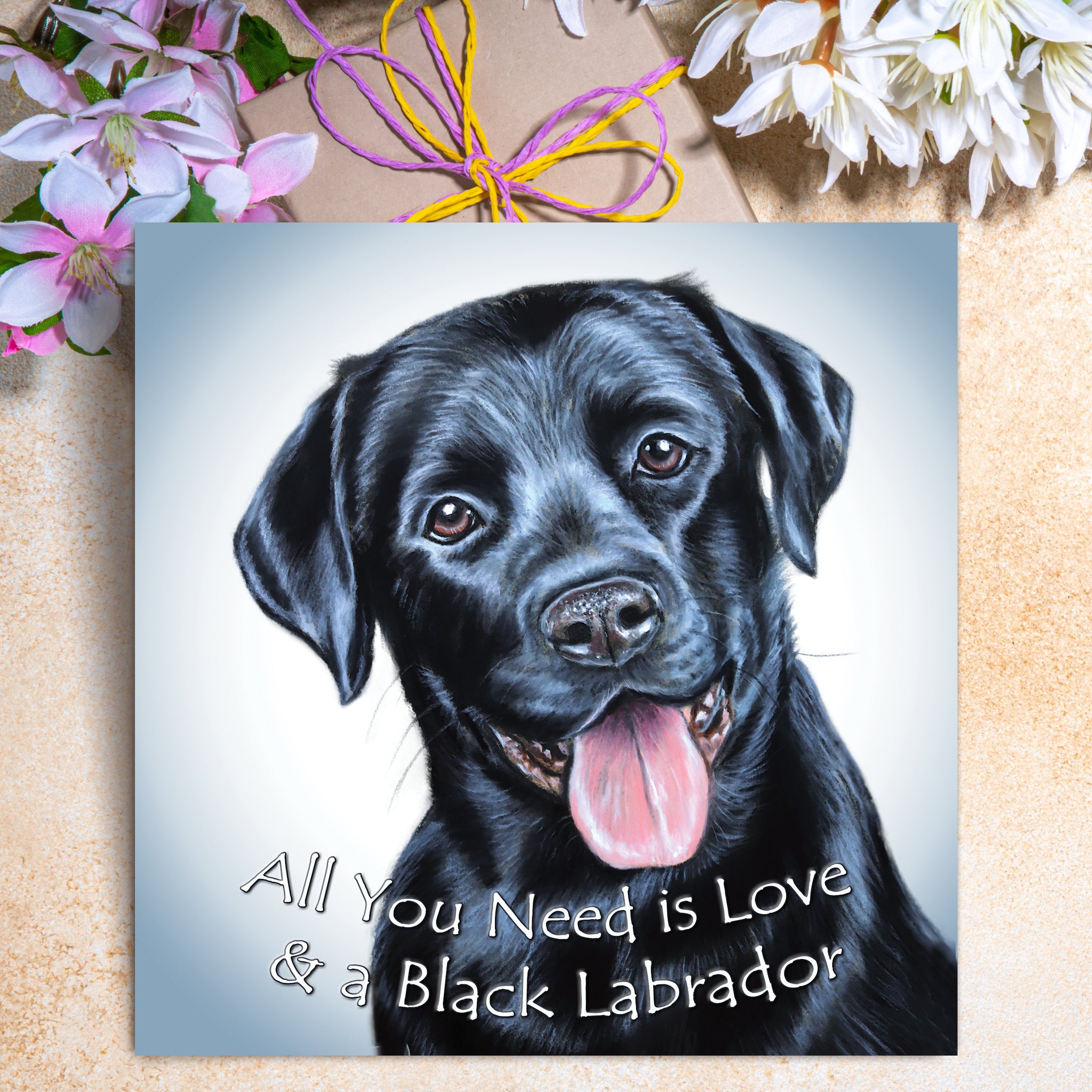 black labrador card