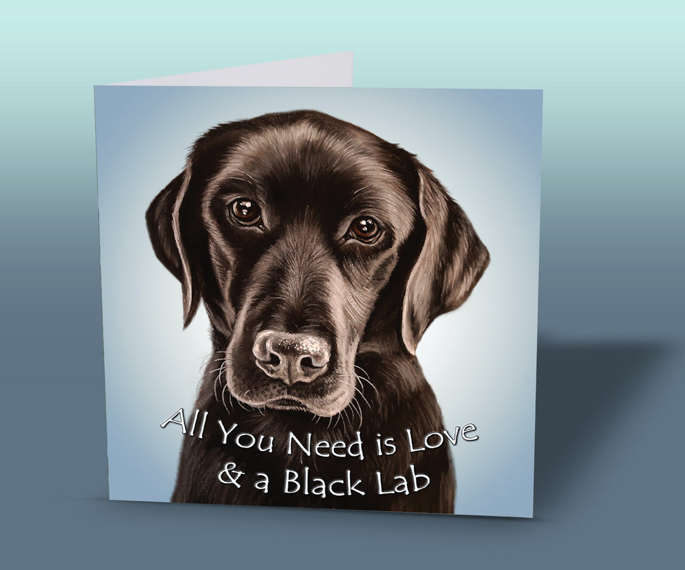 black labrador greeting card