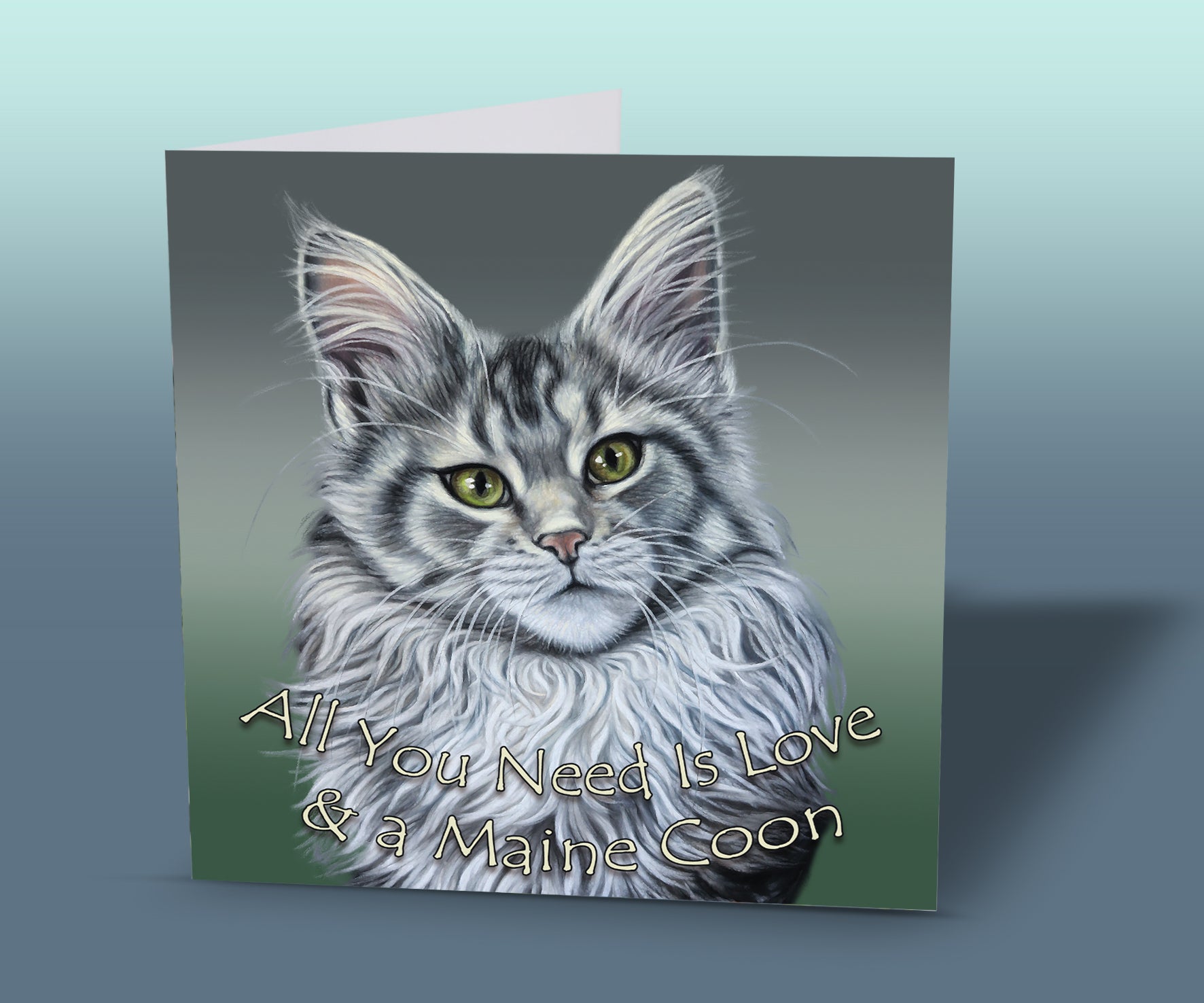 card with maine coon