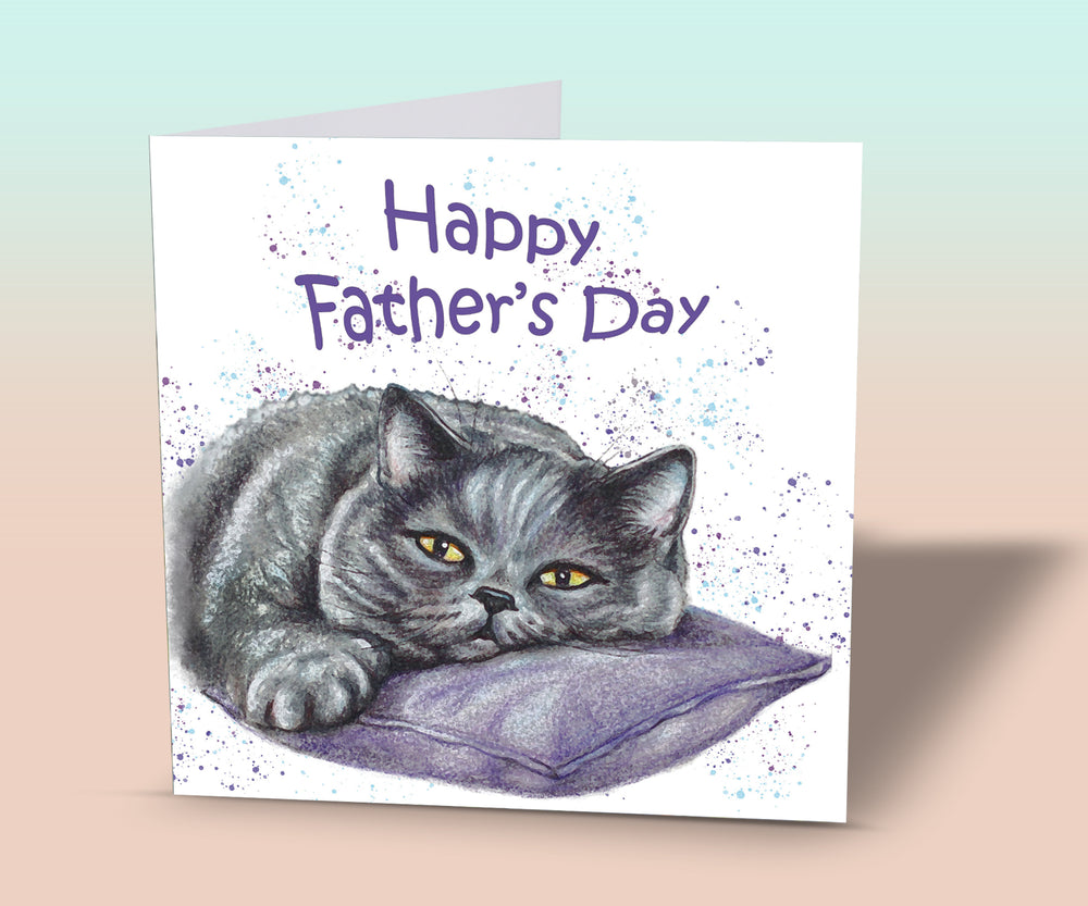 fathers day card from cat