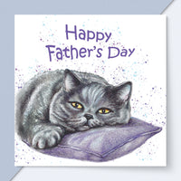 cat fathers day card