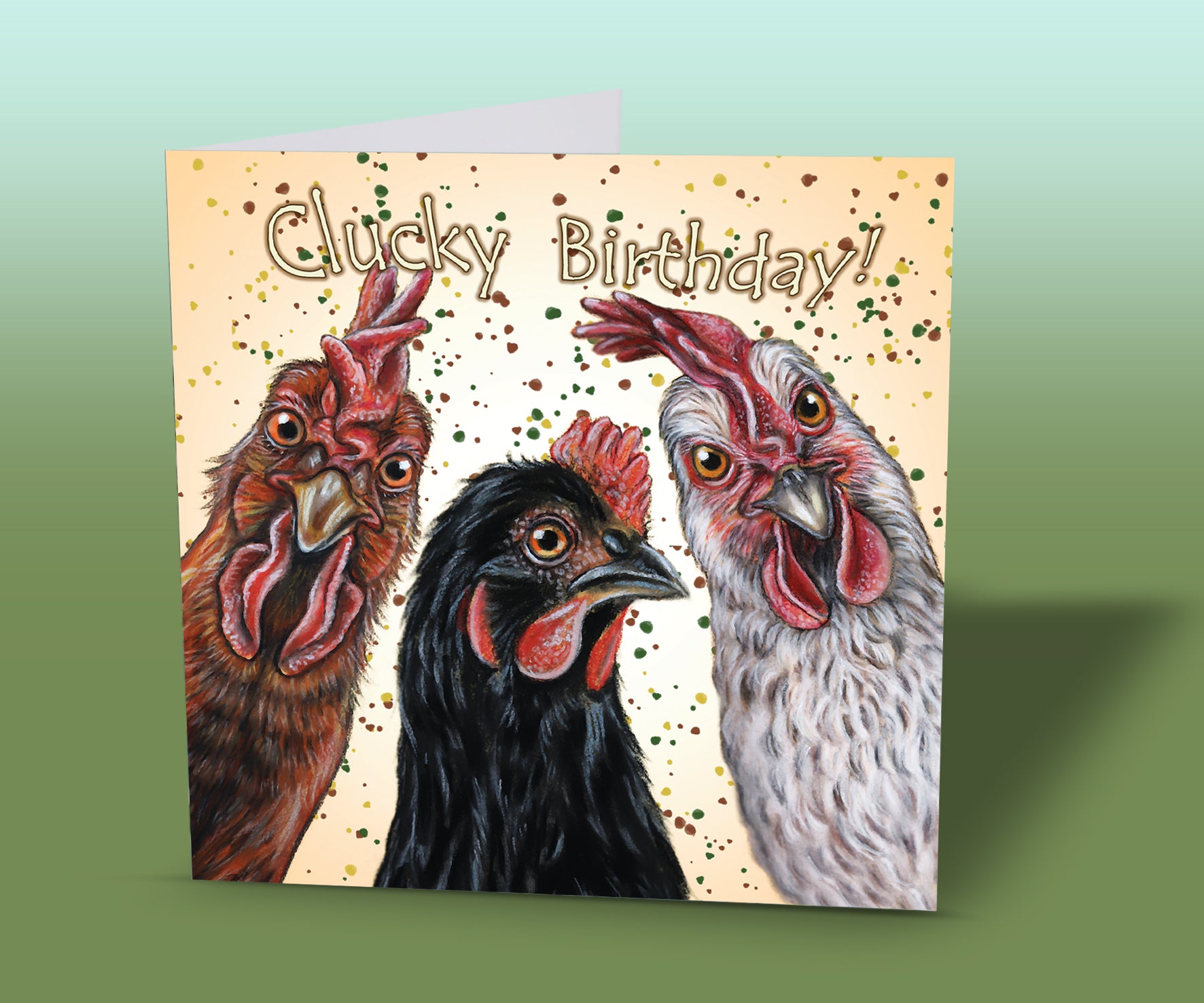 chickens birthday card