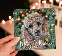 christmas card poodle