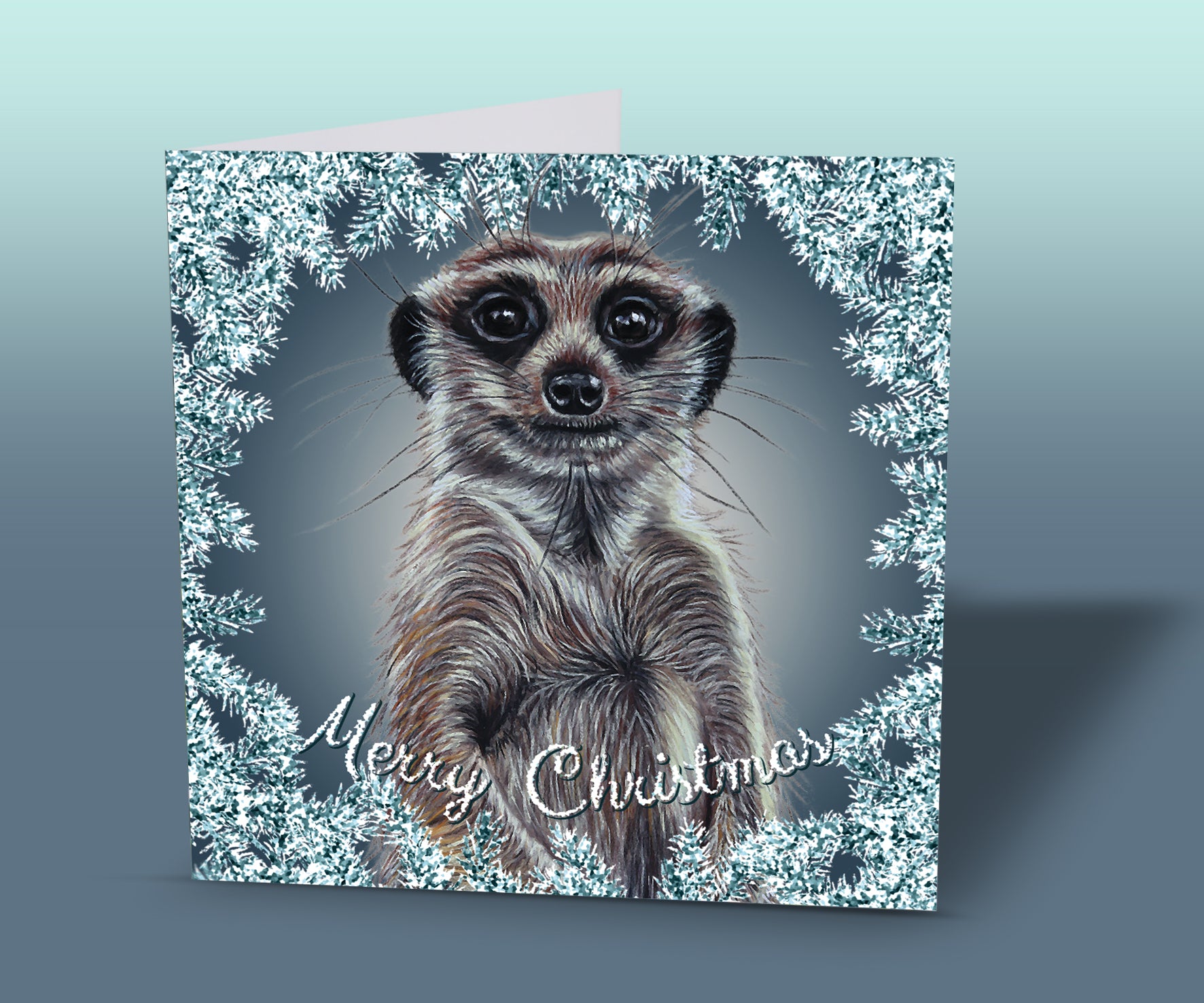 christmas card meerkat