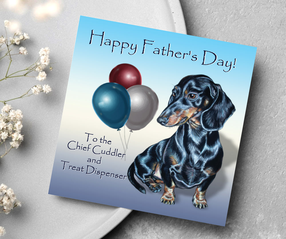 fathers day card dachshund