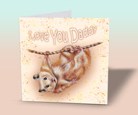 fathers day card with hamster