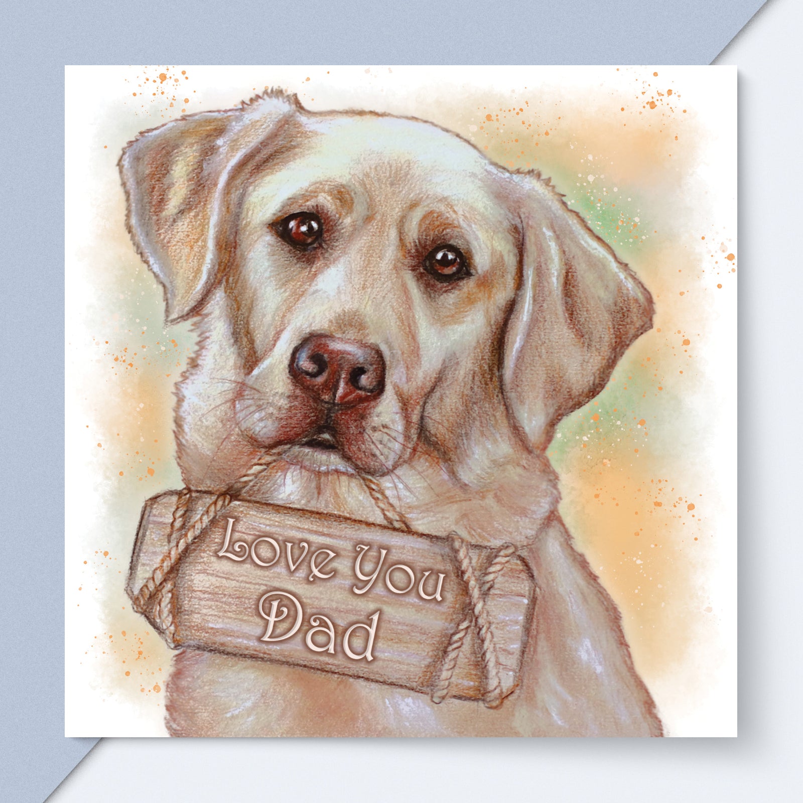 Yellow Labrador Retriever Father's Day Card