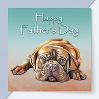 French mastiff fathers day card