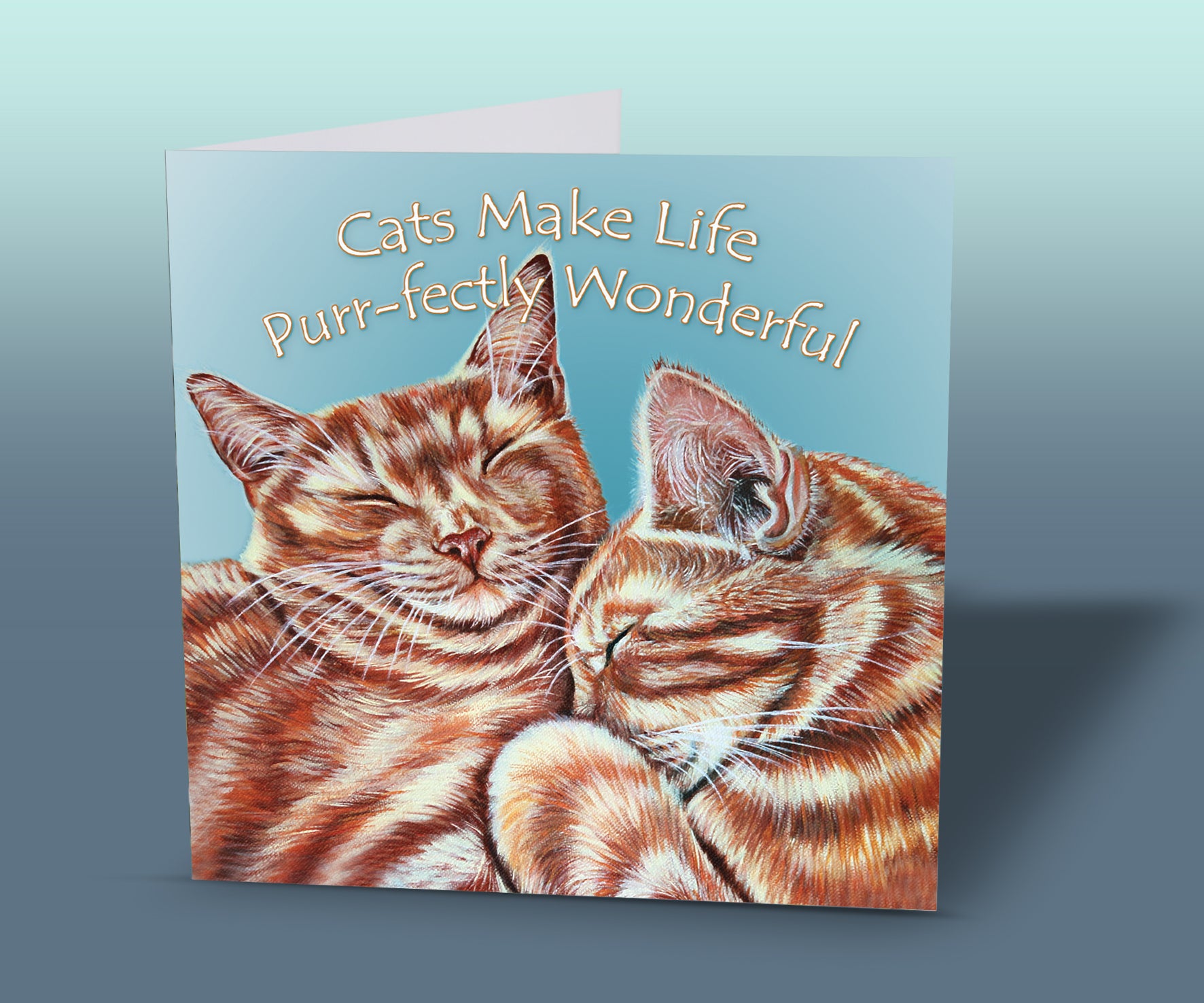 ginger cats greeting card
