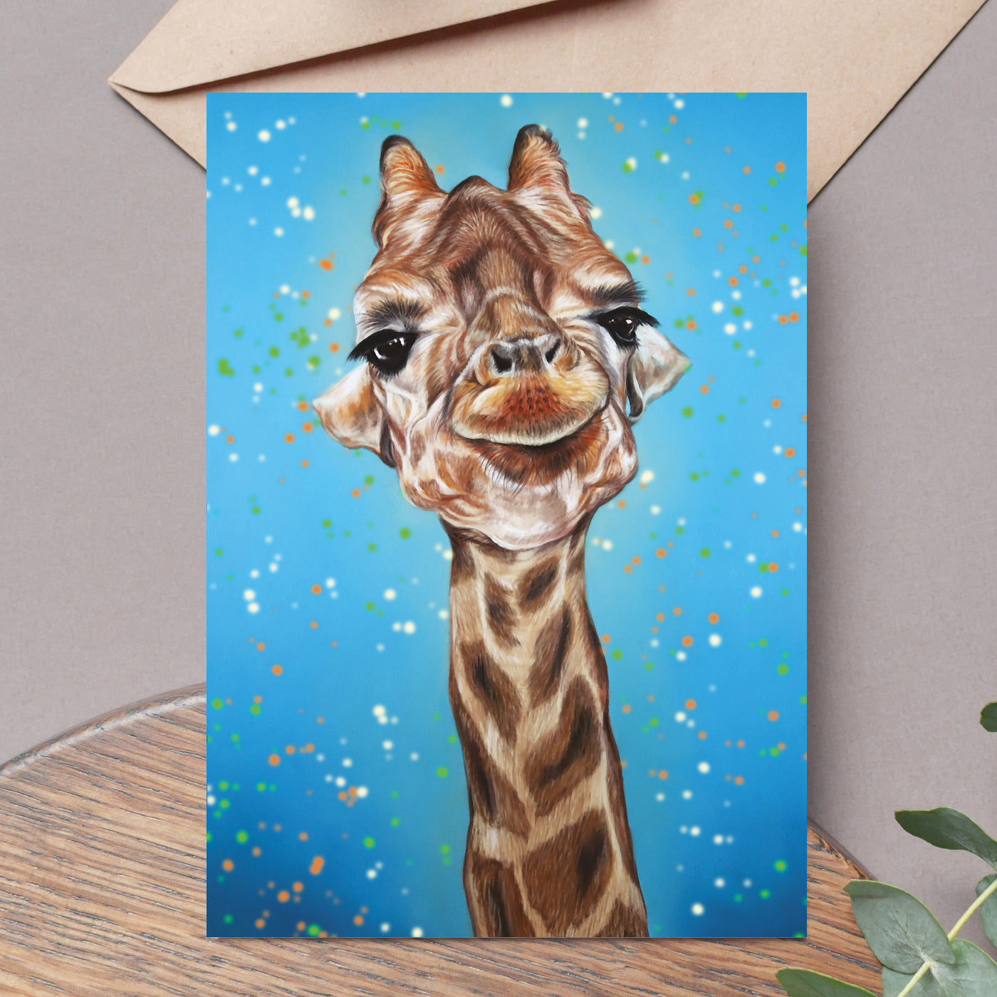 giraffe greeting card