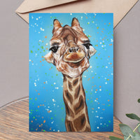 giraffe greeting card