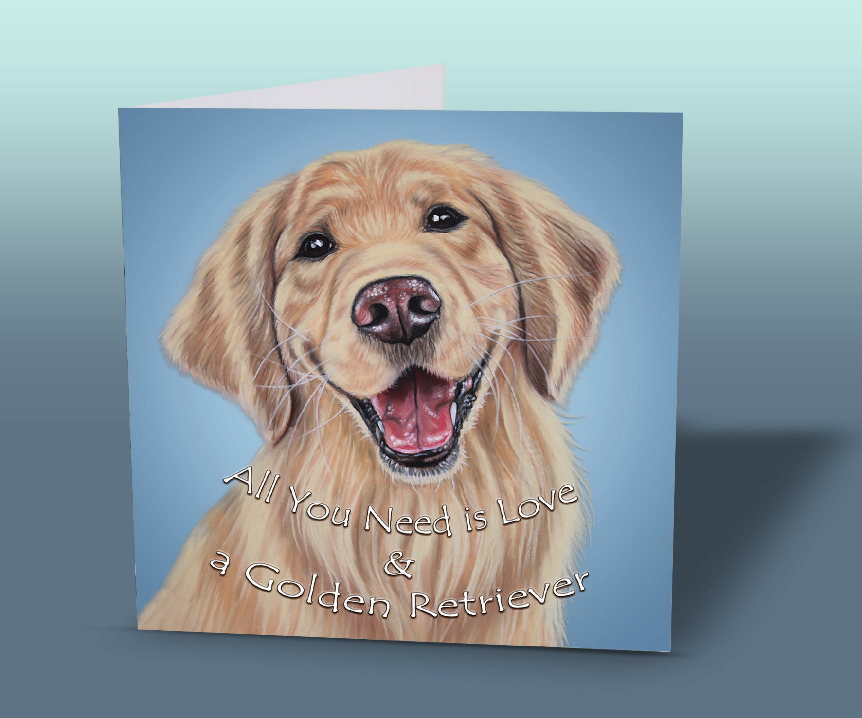 golden retriever birthday card