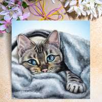 greeting card bengal cat