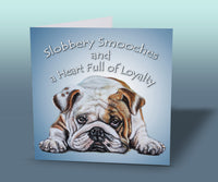greeting card english bulldog