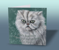 greeting card persian cat