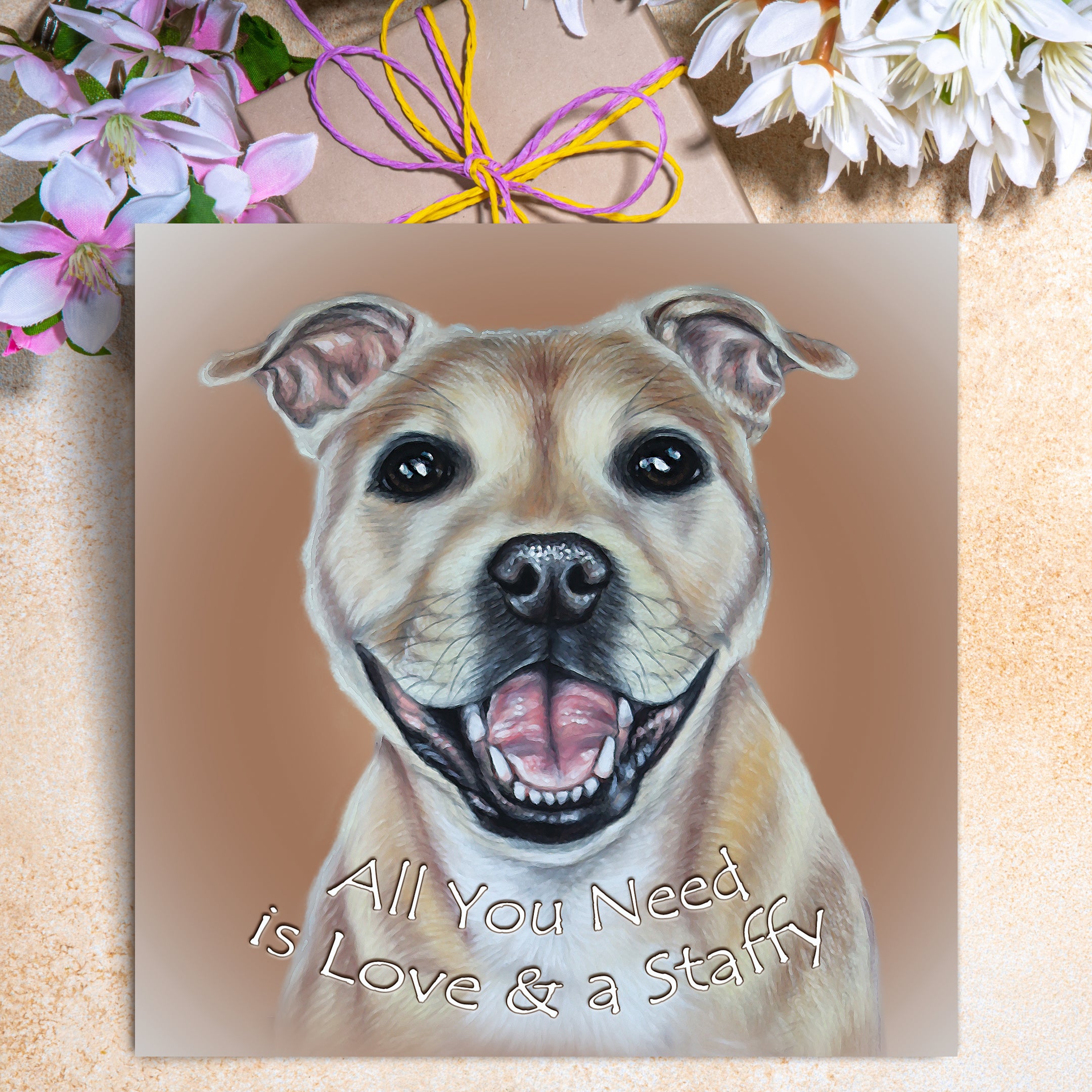 greeting card staffy