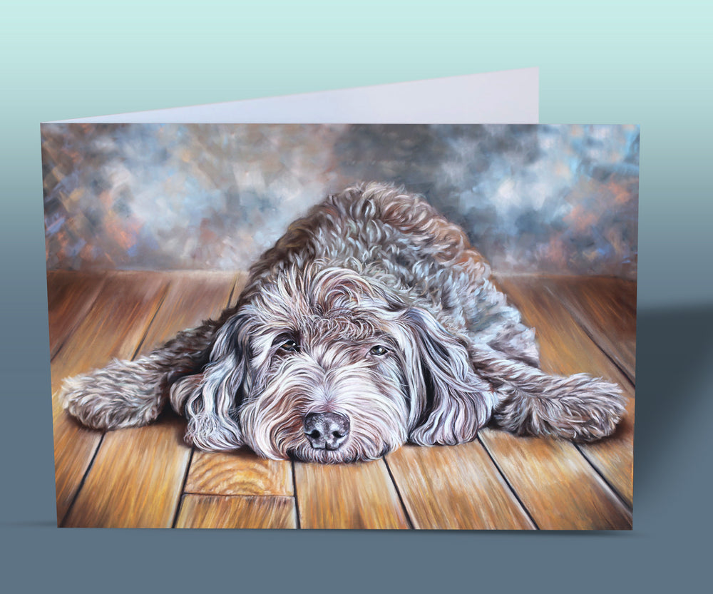 greeting card with dog on