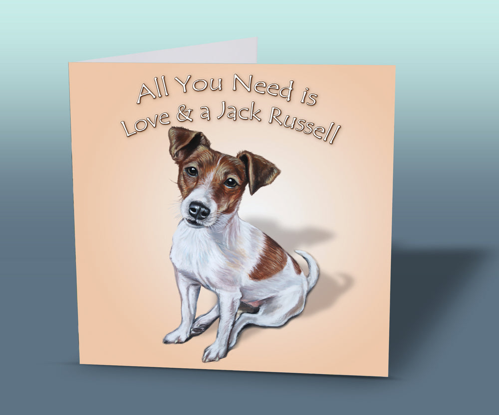greeting card with jack russell