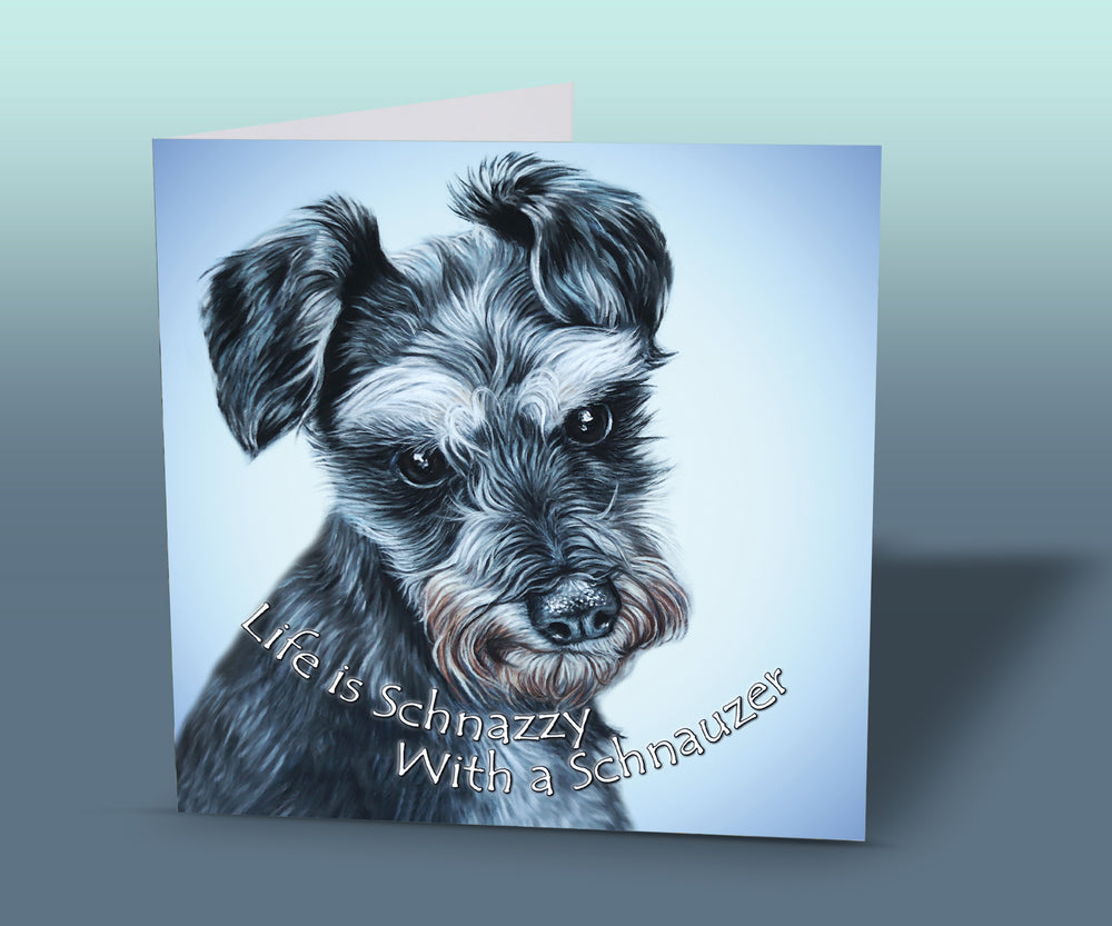 greeting card with schnauzer