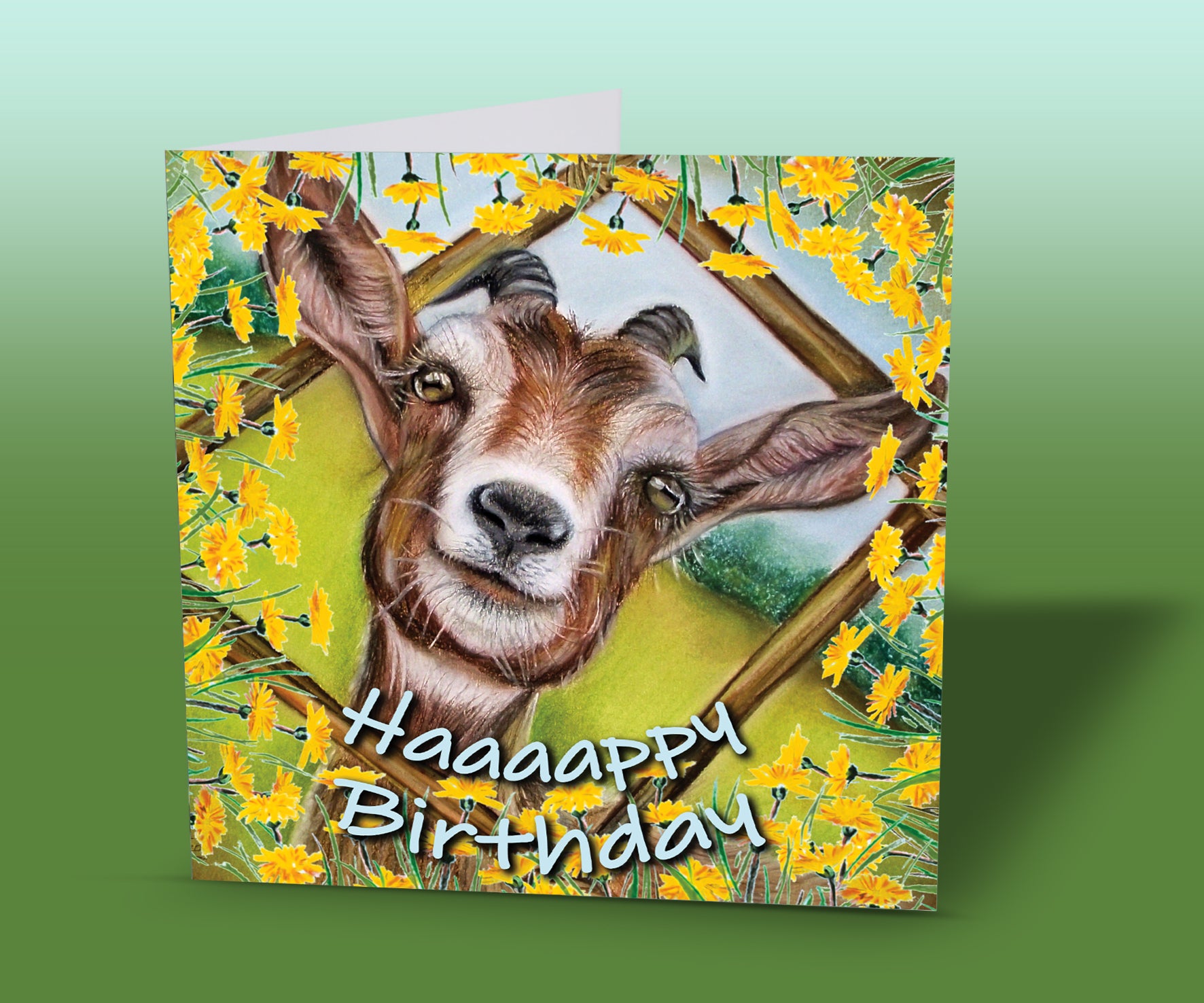 goat birthday card