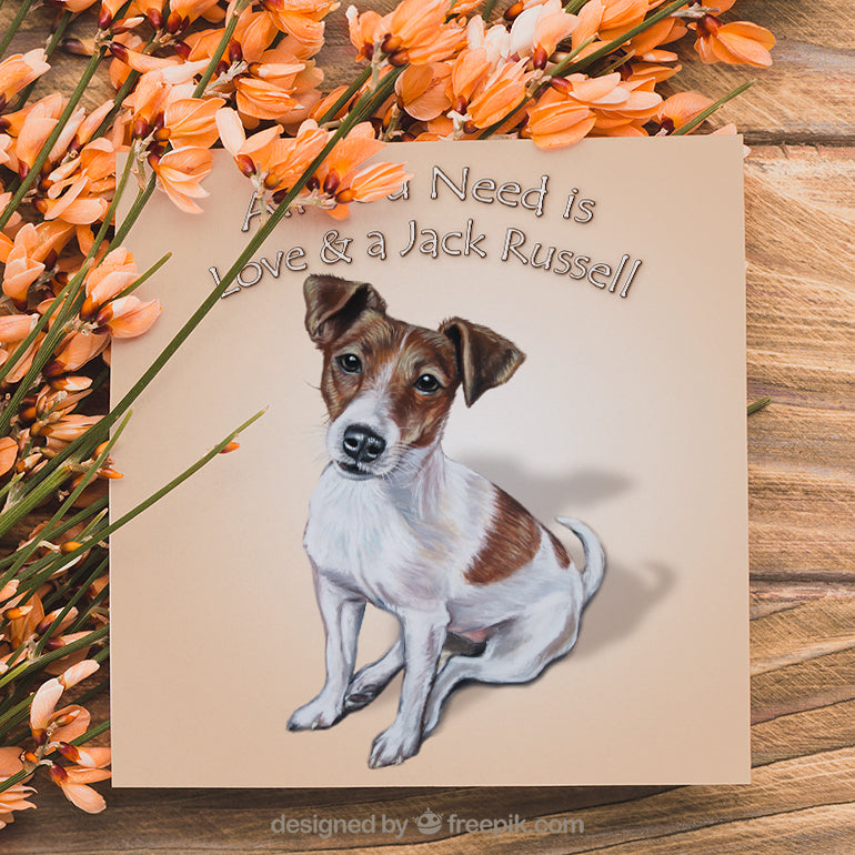 jack russell greeting card
