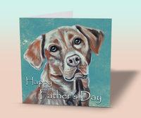 labrador retriever fathers day card