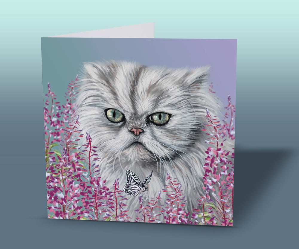 persian cat card