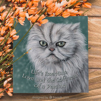persian cat greeting card