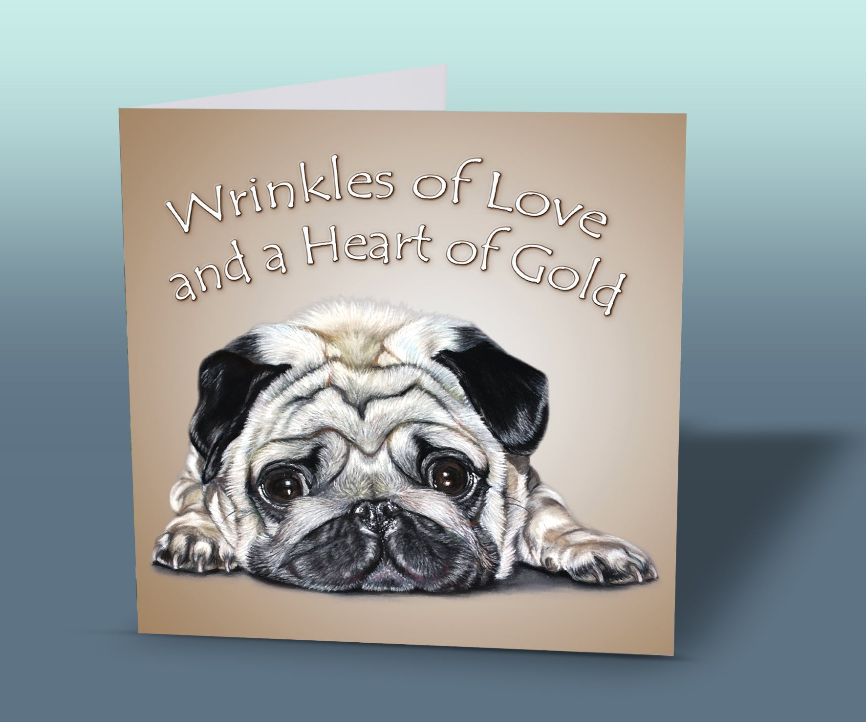 pug greeting card