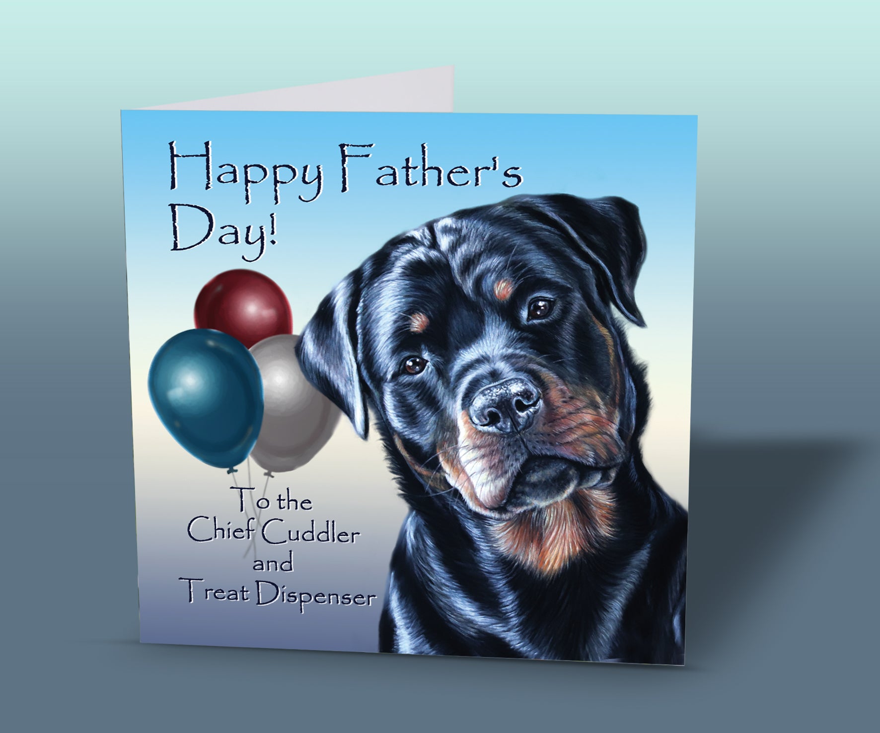 rottweiler fathers day card